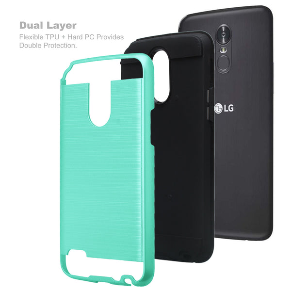 lg stylo 3 case - hybrid brush - teal - www.coverlabusa.com