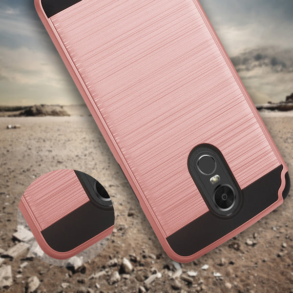lg stylo 3 case - hybrid brush - rose gold - www.coverlabusa.com