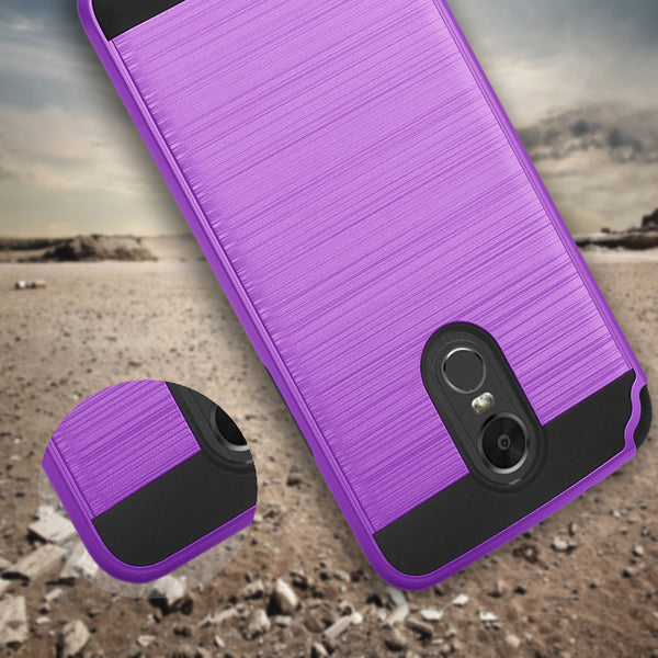 lg stylo 3 case - hybrid brush - purple - www.coverlabusa.com