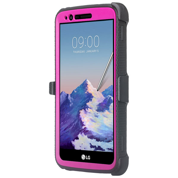 LG Stylo 3 heavy duty holster case - Purple - www.coverlabusa.com