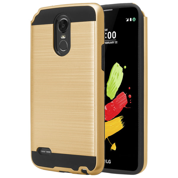 lg stylo 3 case - brush gold - www.coverlabusa.com