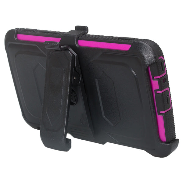 LG Stylo 3 heavy duty holster case - Purple - www.coverlabusa.com