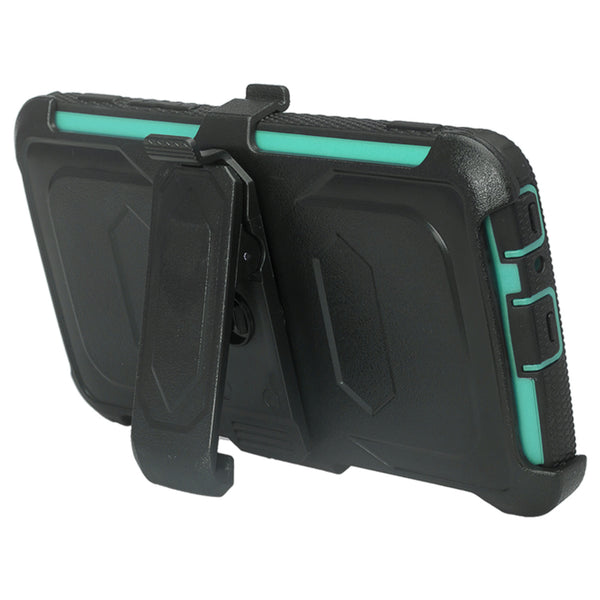 LG Stylo 3 heavy duty holster case - Teal - www.coverlabusa.com