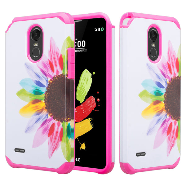 lg stylo 3 hybrid case - vivid sunflower - www.coverlabusa.com