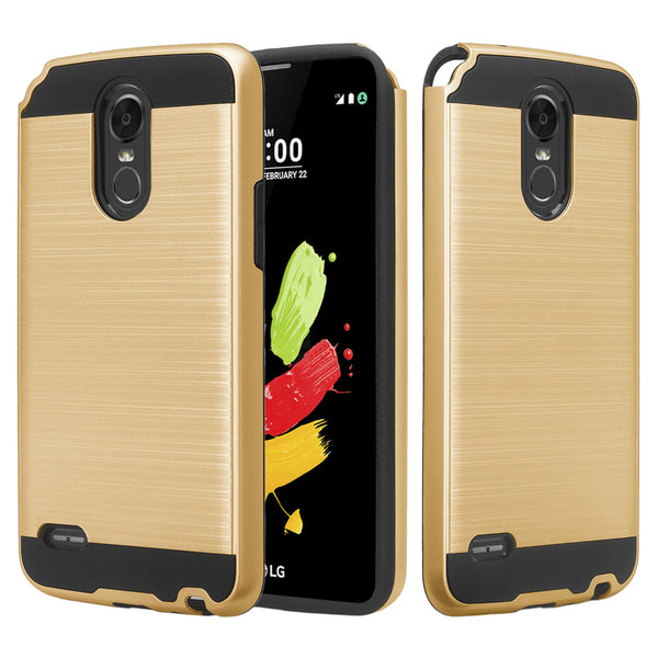 lg stylo 3 case - brush gold - www.coverlabusa.com