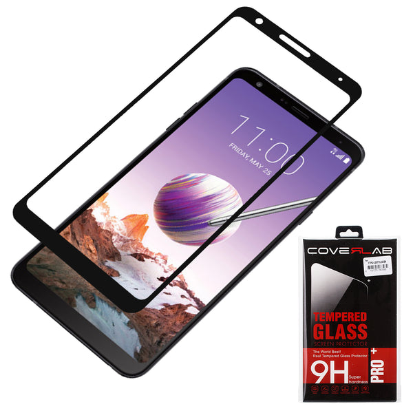 lg stylo 4 screen protector tempered glass - black - www.coverlabusa.com