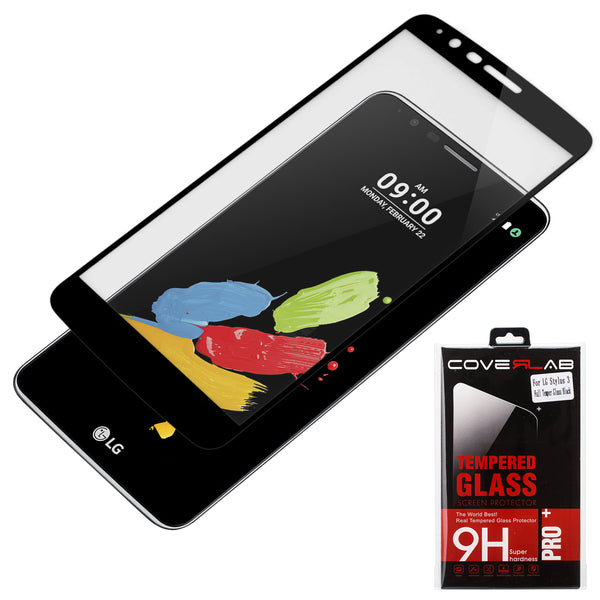 lg stylo3 screen protector tempered glass - black - www.coverlabusa.com