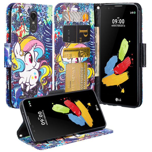 LG Stylo 3 Wallet Case - Rainbow Unicorn - www.coverlabusa.com