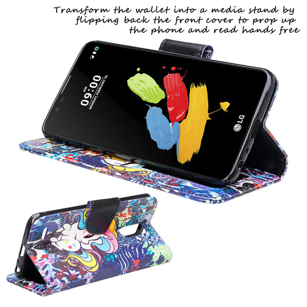 LG Stylo 3 Wallet Case - Rainbow Unicorn - www.coverlabusa.com