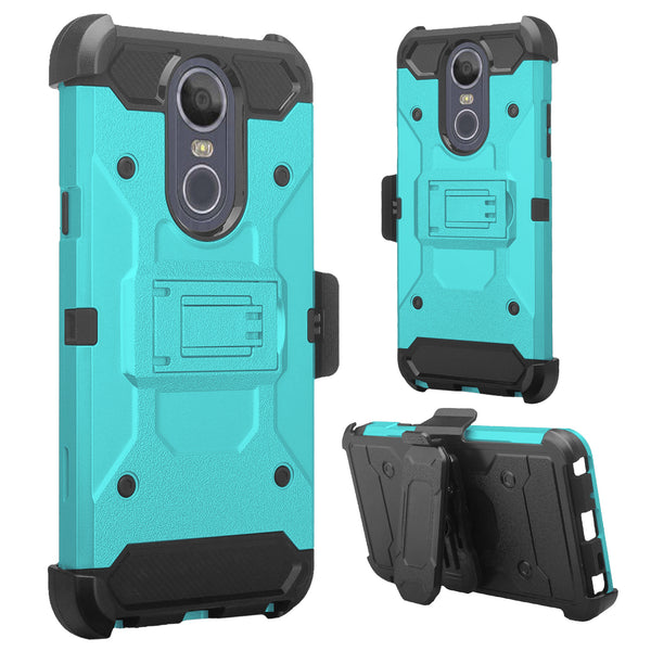 LG Stylo 4 Hybrid Holster Case - Teal - www.coverlabusa.com