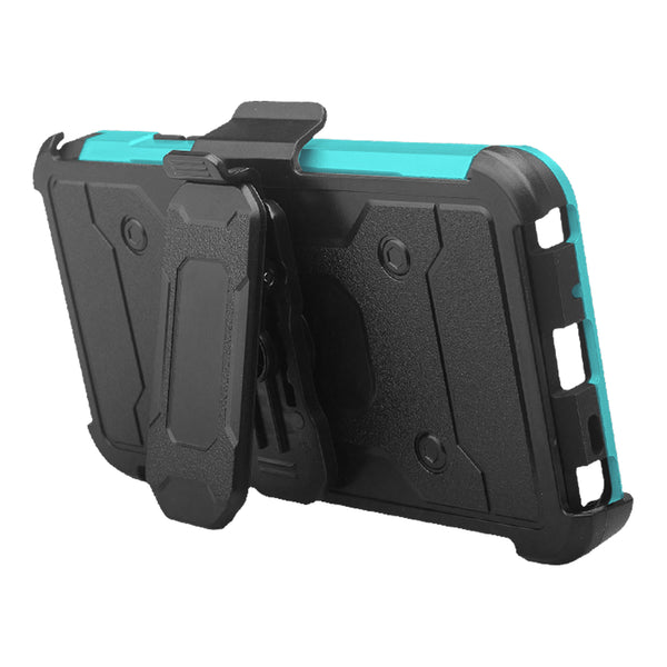 LG Stylo 4 Hybrid Holster Case - Teal - www.coverlabusa.com