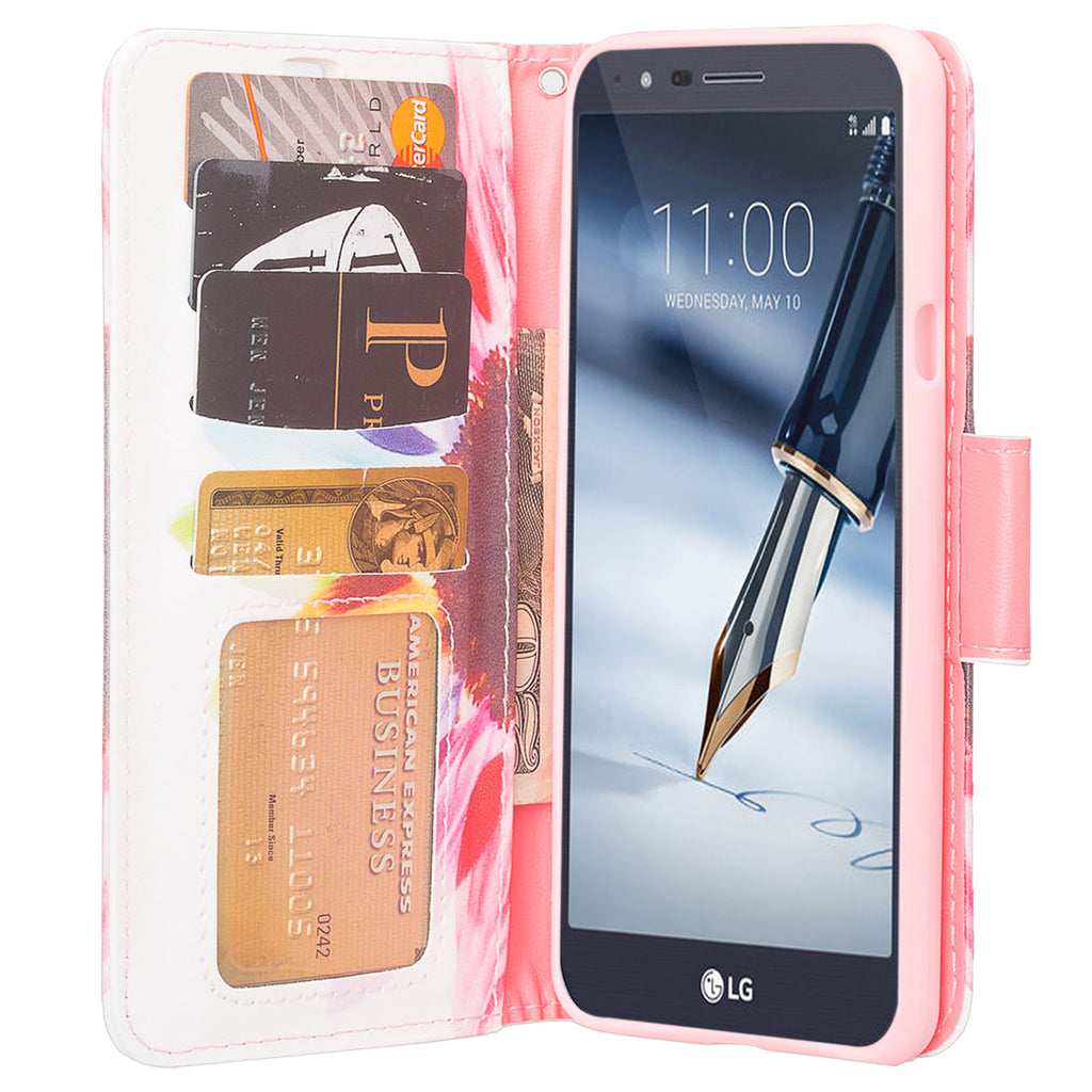 LG Stylo 4 Case Stylo 4 Plus Q Stylus Wallet Case Wrist Strap