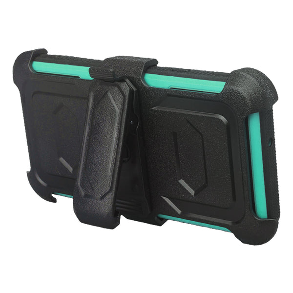 lg stylo 4 heavy duty holster case - teal - www.coverlabusa.com