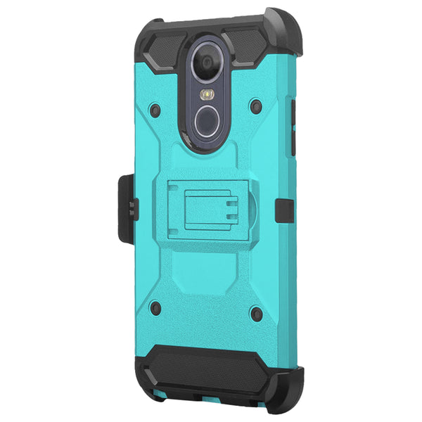 LG Stylo 4 Hybrid Holster Case - Teal - www.coverlabusa.com