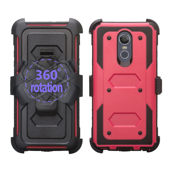 lg stylo 4 heavy duty holster case - hot pink - www.coverlabusa.com