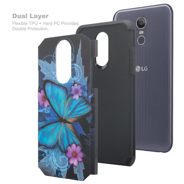 lg stylo 4 play hybrid case - blue butterfly - www.coverlabusa.com