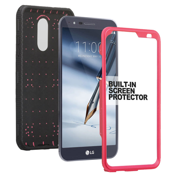 lg stylo 4 heavy duty holster case - hot pink - www.coverlabusa.com