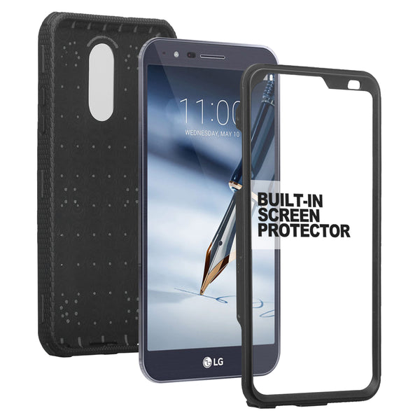 lg stylo 4 heavy duty holster case - black - www.coverlabusa.com