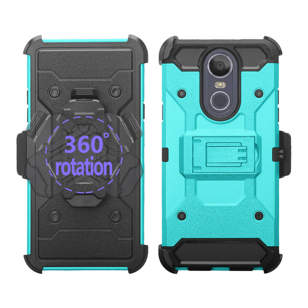 LG Stylo 4 Hybrid Holster Case - Teal - www.coverlabusa.com