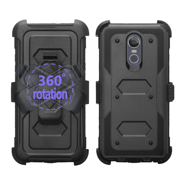 lg stylo 4 heavy duty holster case - black - www.coverlabusa.com