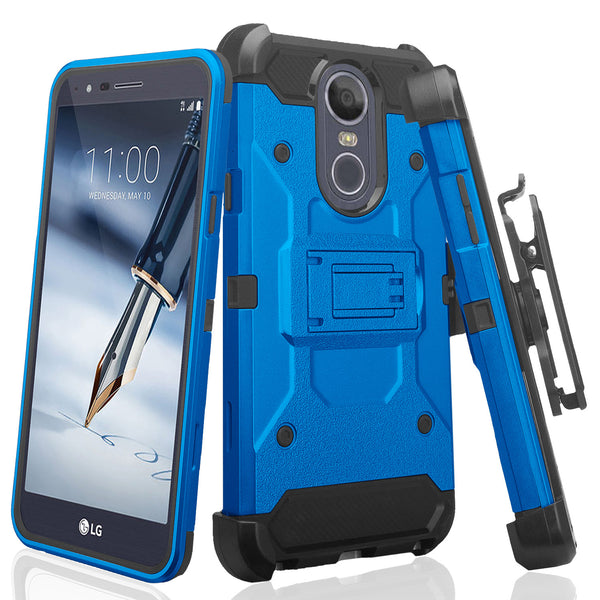 LG Stylo 4 Hybrid Holster Case - Blue - www.coverlabusa.com