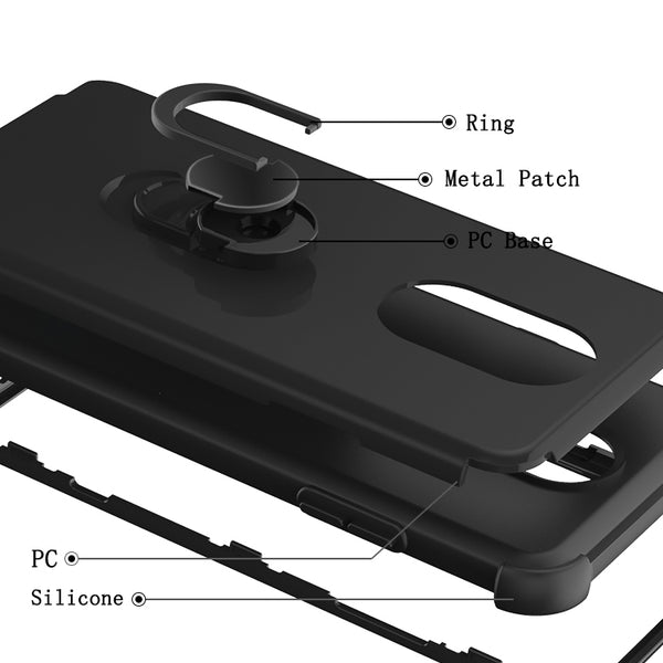 lg stylo 4 sgp ring - black/black - www.coverlabusa.com