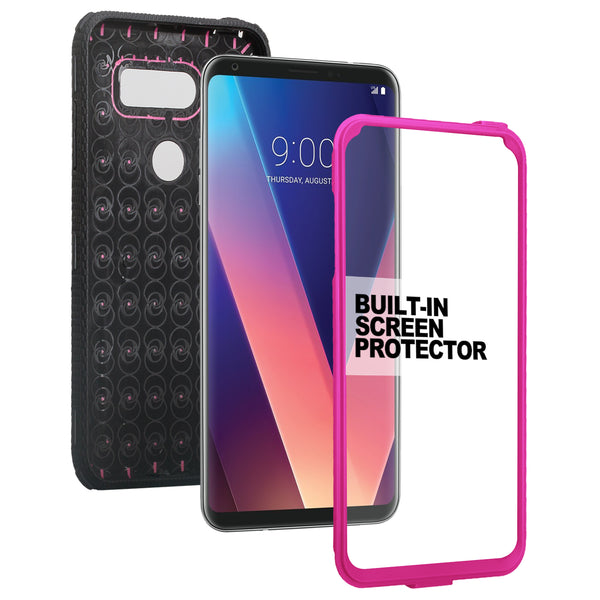 lg v30 heavy duty holster case - purple - www.coverlabusa.com