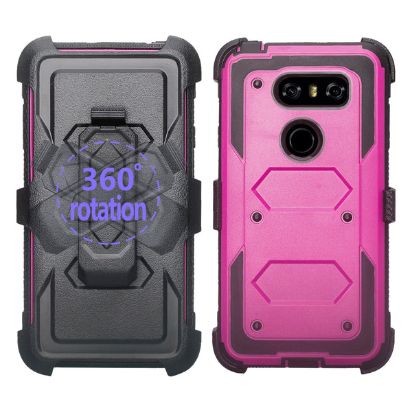 lg v30 heavy duty holster case - purple - www.coverlabusa.com