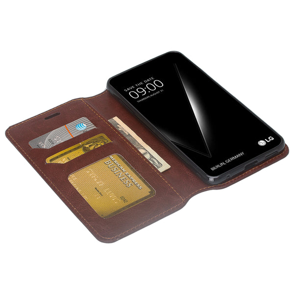 LG V30 Wallet Case - brown - www.coverlabusa.com