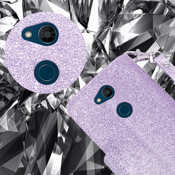 LG X Power 3 Glitter Wallet Case - Purple - www.coverlabusa.com