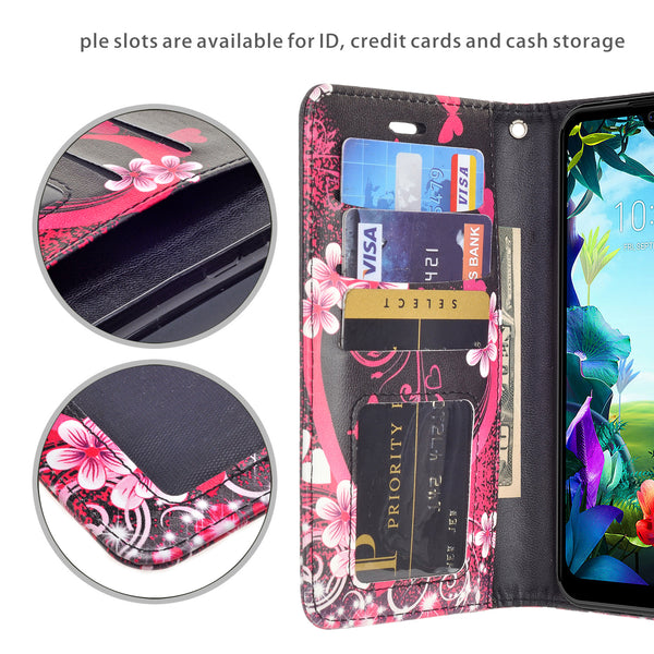 lg stylo 6 wallet case - heart butterflies - www.coverlabusa.com