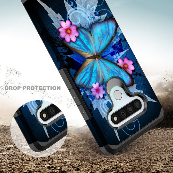 lg stylo 6 hybrid case - blue butterfly - www.coverlabusa.com