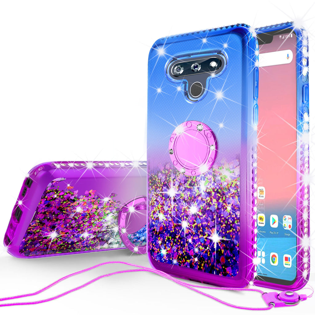 Glitter Phone Case Kickstand Compatible for LG K51 Case K51 Case