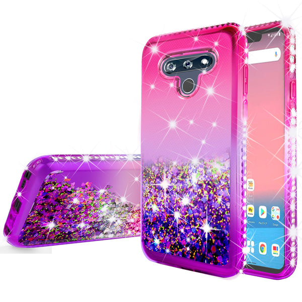 glitter phone case for lg harmony4 - hot pink/purple gradient - www.coverlabusa.com