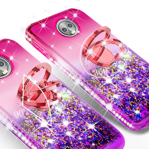 glitter ring phone case for moto g6 - hot pink gradient - www.coverlabusa.com 