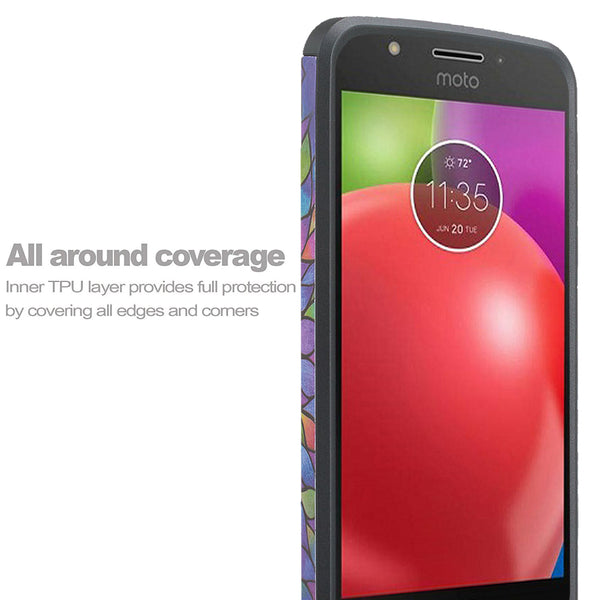 motorola moto e5 play hybrid case - rainbow flower - www.coverlabusa.com
