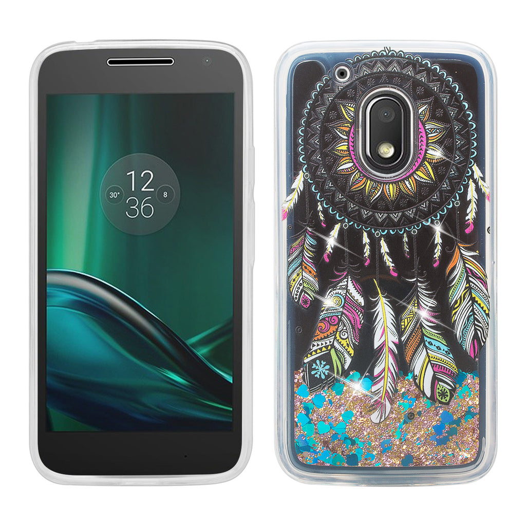 Moto G4 Play Luxury Bling Liquid Glitter Case, Sparkle Quicksand Case for  Motorola G4 Play - Dream Catcher