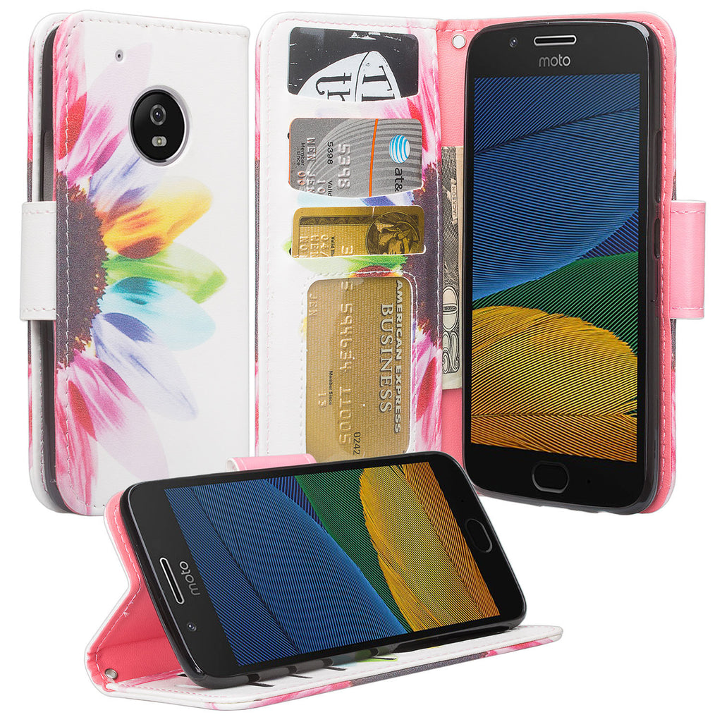 Moto G5 Plus Wallet Case -vivid sunflower - www.coverlabusa.com