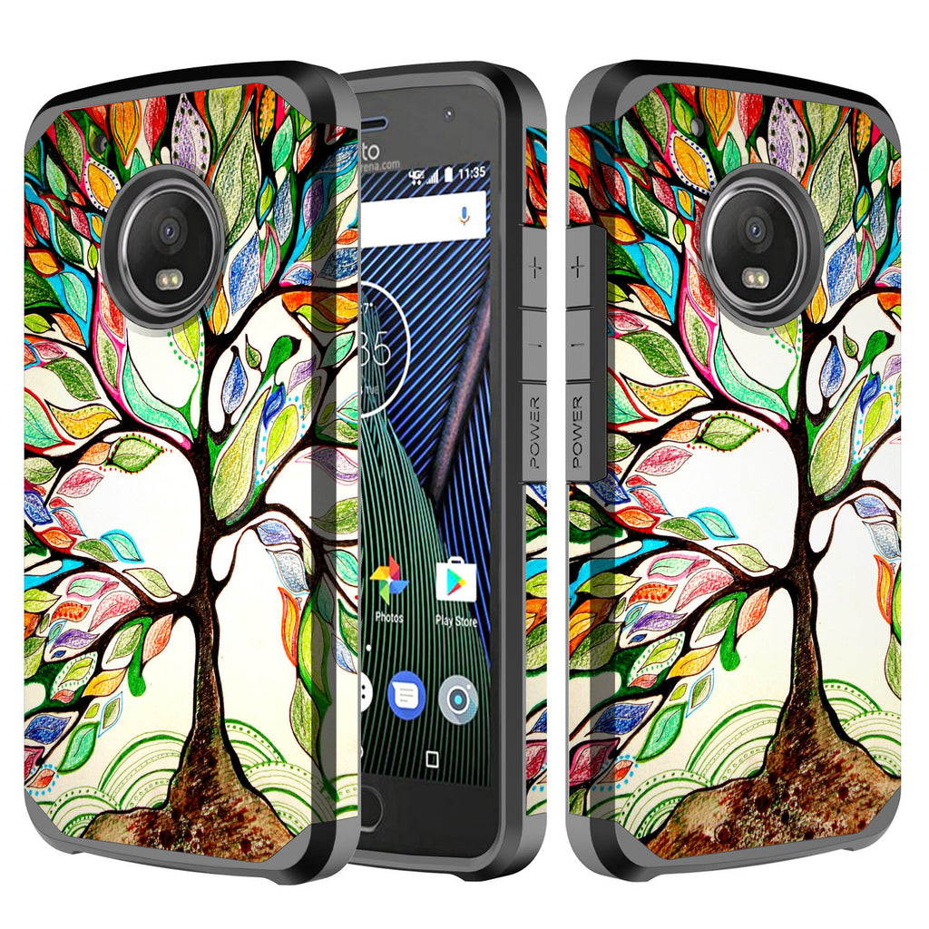 motorola moto g5 plus hybrid case - colorful tree - www.coverlabusa.com