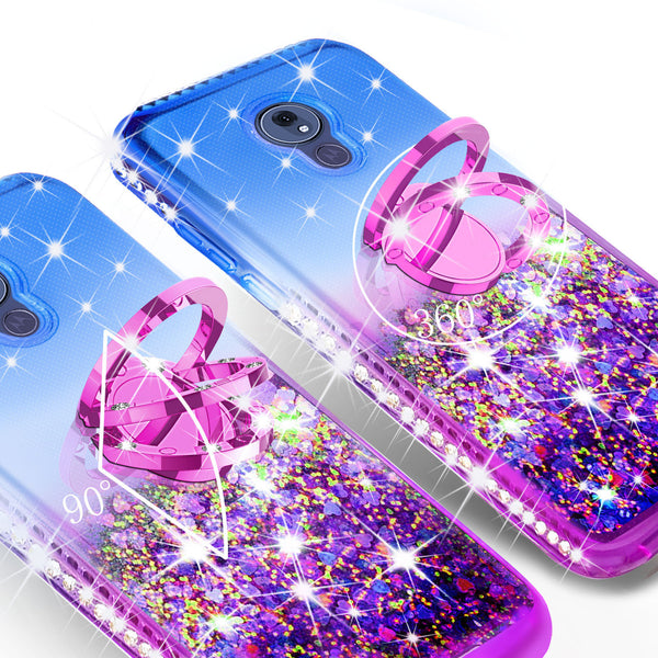 glitter ring phone case for motorola moto g7  - blue gradient - www.coverlabusa.com 