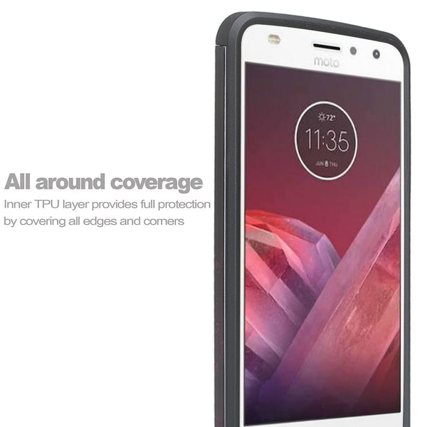 motorola moto z2 force hybrid case - heart butterflies - www.coverlabusa.com