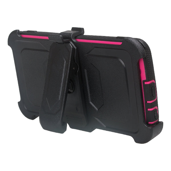 Motorola Moto Z2 Play heavy duty holster case - hot pink - www.coverlabusa.com