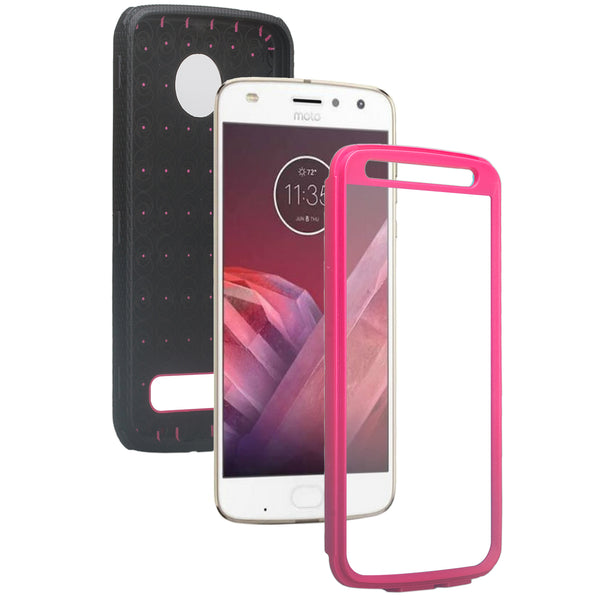 Motorola Moto Z2 Play heavy duty holster case - hot pink - www.coverlabusa.com