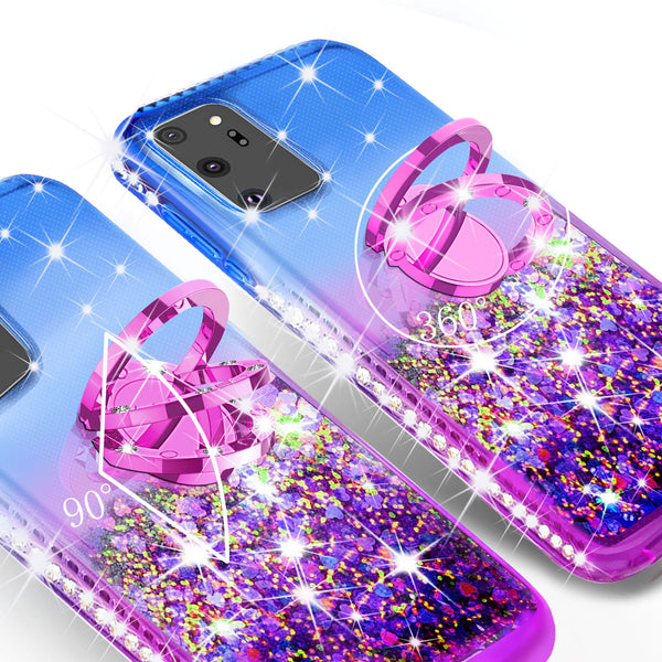 glitter phone case for samsung galaxy note 20 ultra - blue/purple gradient - www.coverlabusa.com
