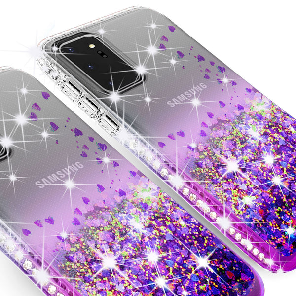 clear liquid phone case for samsung a51 5g - purple - www.coverlabusa.com