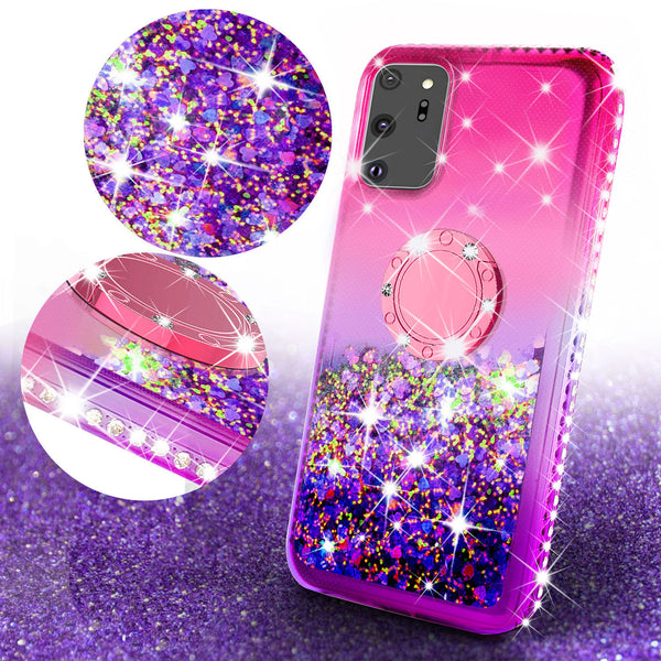glitter phone case for samsung galaxy a51 5g - hot pink/purple gradient - www.coverlabusa.com