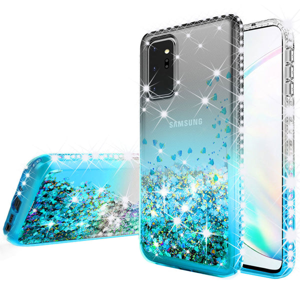 clear liquid phone case for samsung galaxy a71 5g - teal - www.coverlabusa.com