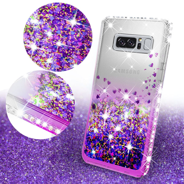clear liquid phone case for samsung galaxy note 8 - purple - www.coverlabusa.com 