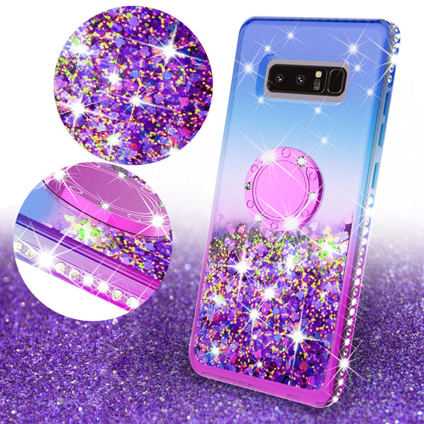 glitter ring phone case for samsung galaxy note 8 - blue gradient - www.coverlabusa.com 