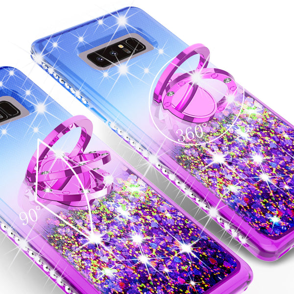 glitter ring phone case for samsung galaxy note 8 - blue gradient - www.coverlabusa.com 